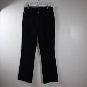 Jones NY STRETCH Black Corduroy Sz 6 Bootcut Flare Pants Women's Size 8